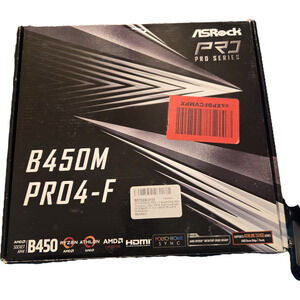 ASRock B450M Pro4-F Micro ATX Motherboard Bundle